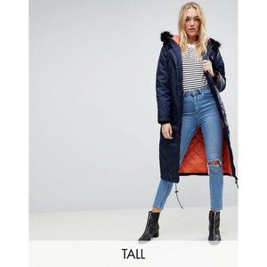 Brave Soul Maxi Parka Coat (Size 6 Tall)
